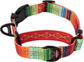 Leashboss Pattern Martingale Dog Collar, Reflective No-Pull Training Collar, Pattern Collection | Orange Med-Large