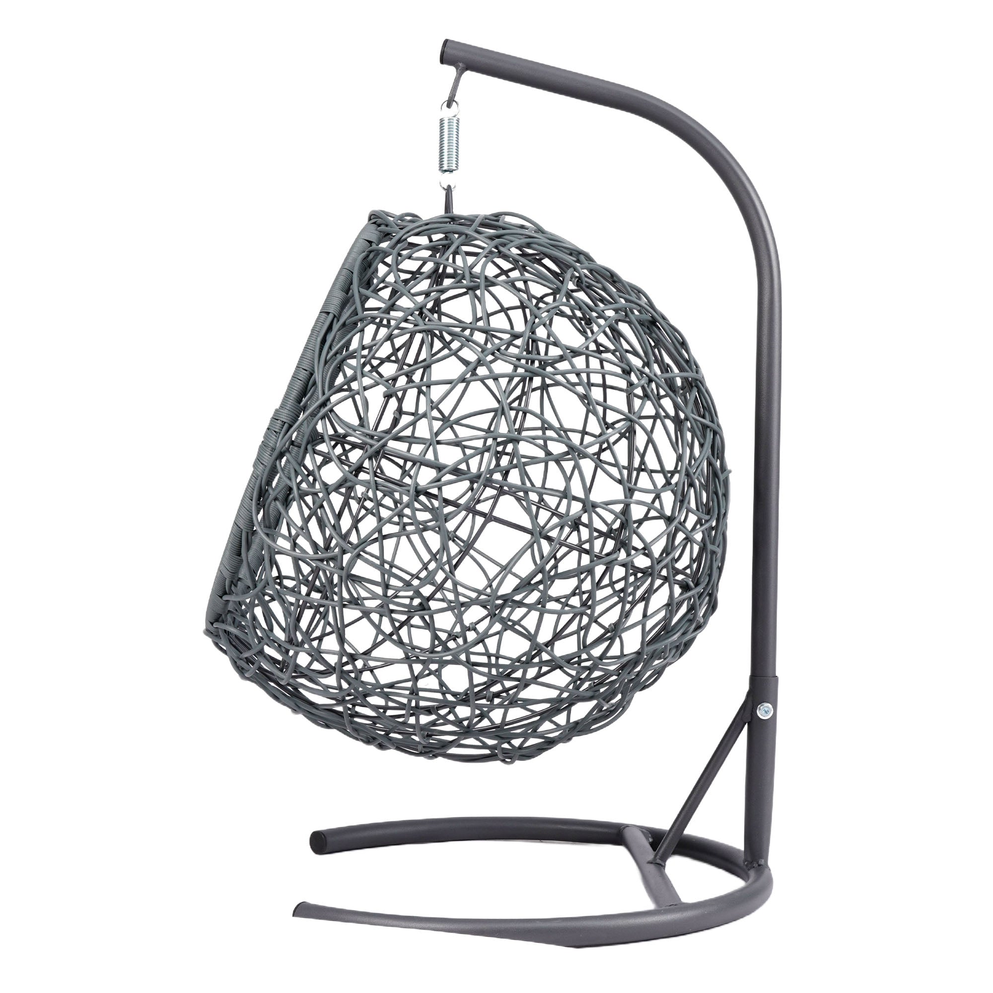 Cat Swing Bed with Stand & Cushion, Cat Egg Chair with Rattan Wicker Appearance, Indoor Hanging Swinging Cat Bed for Cats, Sm