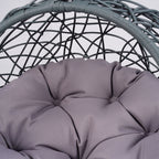 Cat Swing Bed with Stand & Cushion, Cat Egg Chair with Rattan Wicker Appearance, Indoor Hanging Swinging Cat Bed for Cats, Sm