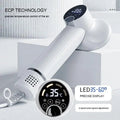 2-in-1 Pet Hair Dryer with Slicker Brush, LED Touch Control Self-Cleaning Massage Comb for Dogs and Cats, Quiet Operation, White