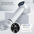 2-in-1 Pet Hair Dryer with Slicker Brush, LED Touch Control Self-Cleaning Massage Comb for Dogs and Cats, Quiet Operation, White