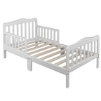 XXL Dog Bed with Guardrails: Framed Platform Bed for Large Dogs, White