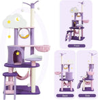 Cloud Cat Tree — 65" Multi-Level Tower with Condo & Hammock