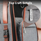 Premium Pet Carrier for Medium to Large Cats, Durable Leather & Oxford Fabric, Top & Side Load, Foldable, for Travel & Car