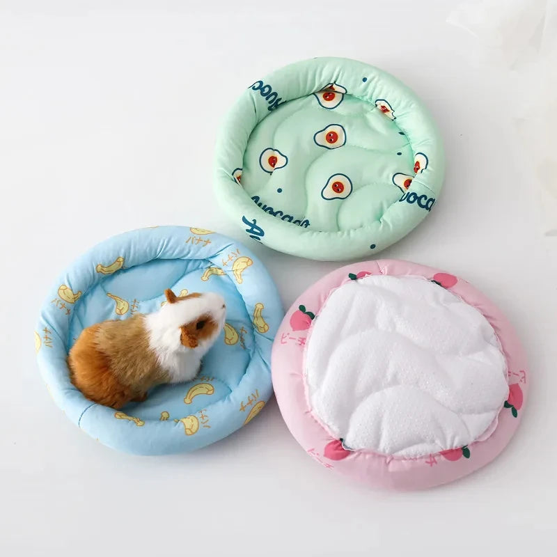 Circular Hamster Bed Comfortable Sleep Mat Pad for Hedgehog Squirrel Mice Rats Guinea Pig Chinchilla Small Animal Soft Cushion