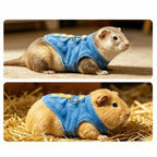 Adjustable Ferret Vest Harness Dinosaur Shape Escape-Proof Pet Traction Rope Comfortable with Bell Guinea Pig Safety Vest