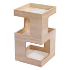 Mincy Pets Modern Wood Corner Cat Tree product photo.