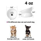 Cat Bowl Anti Vomitg, Raised Food Bowls, Tilted Elevated Bowl, Ceramic Pet Food Bowl for Flat Faced Cats, Small Dogs, Protect P