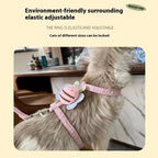 Cute Bee Cat Harness Leash Set I Shape Escape Proof Adjustable Chest Strap Lightweight Breathable Outdoor Walking Rope For Cat