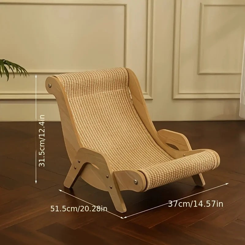 Mincy Pets Sisal Cat Scratcher: L-Shaped Vertical Scratching Board product photo.