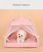 Pet Tent Bed Cats House Supplies Products Accessories Warm Cushions Furniture Sofa Basket Beds Winter Clamshell Kitten Tents Cat