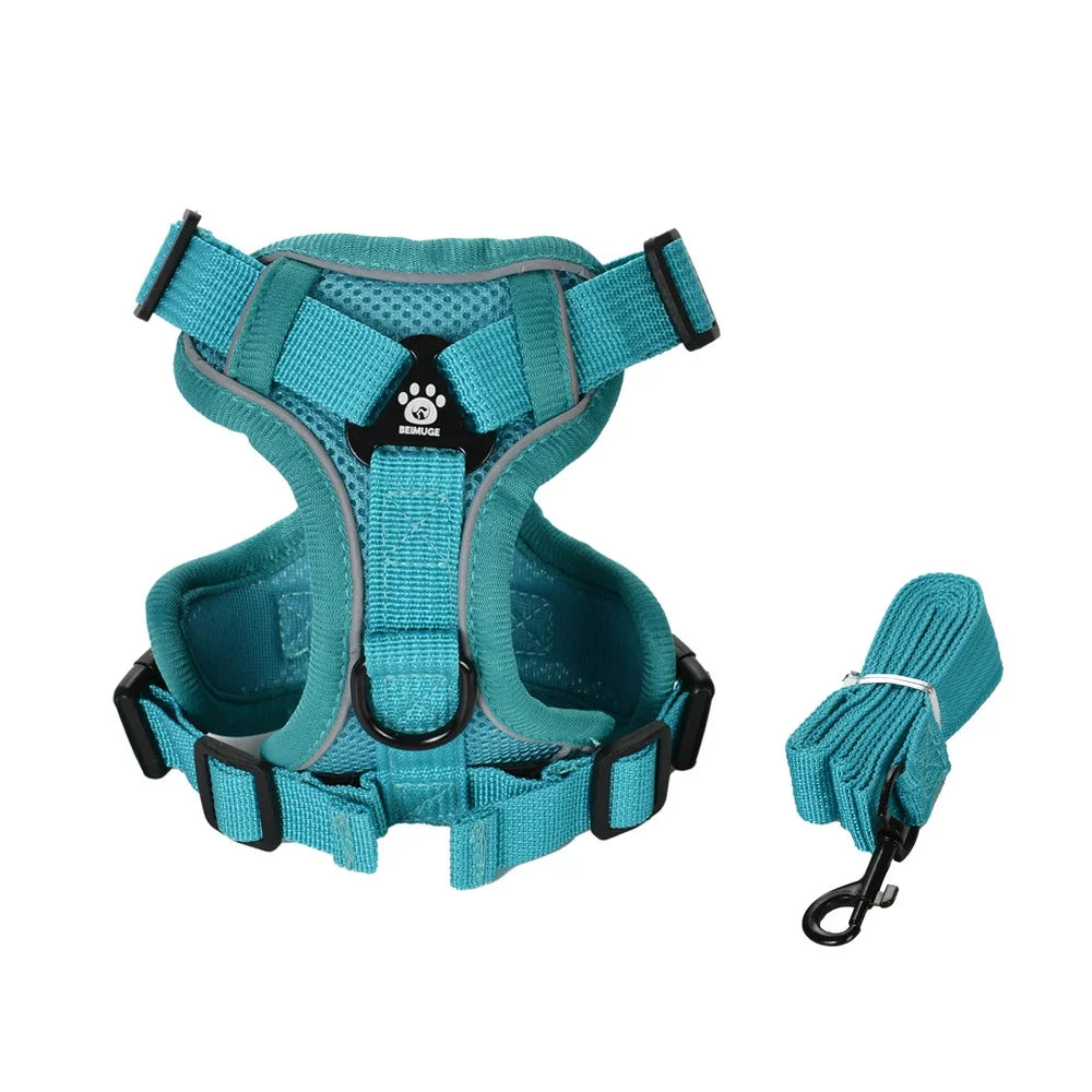Mincy Pets Escape-Proof Reflective Cat Harness & Leash Set product photo.