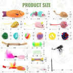 Cat Toys Variety Pack 20 Different Fun Items for Kittens