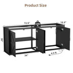 125-150 Gallon Fish Tank Stand with Power Outlet, Heavy Duty Aquarium Stand with Cabinet Storage for Fish Tank Filters and Acce