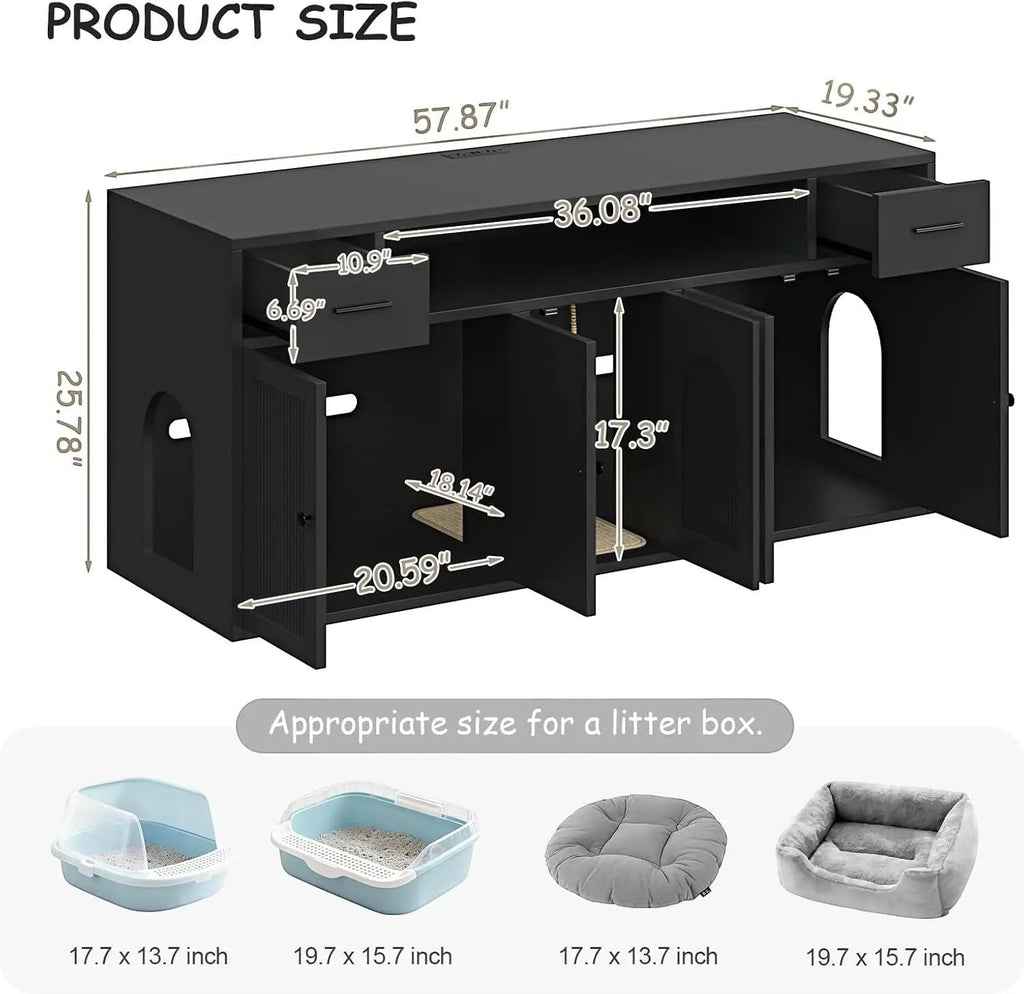 Charcoal Litter Cabinet
