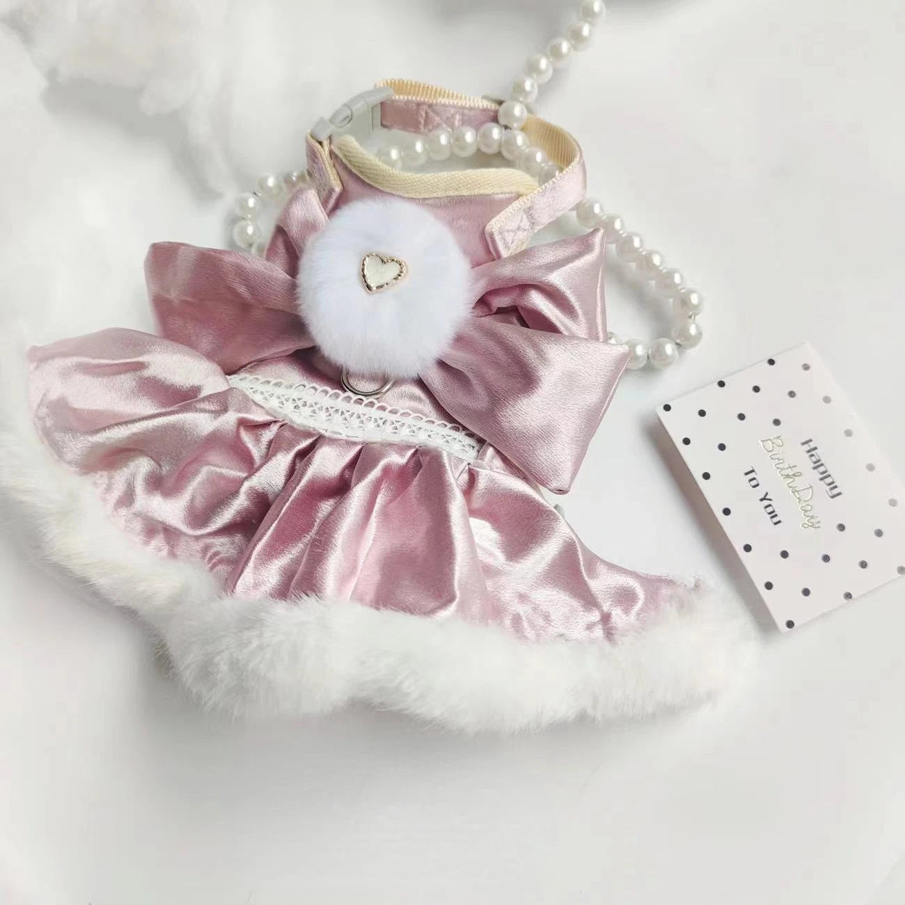 Pet Burrs Leash Cat Dog Universal Fairy Princess Dress Autumn Winter Christmas Walking Cat Dog Walking Chest Harness Back Strap