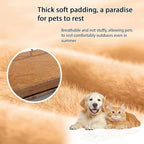 Indoor Wicker Dog Bed with Rattan Sofa, Cushion, and Pet Furniture - Brown, Large & Medium Sizes