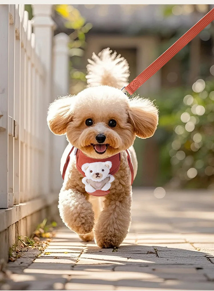 Pet Harness Vest Dogs Chest Strap Rope Reflective Dog Traction Rope Retractable for Small Dog Cat Traction Set Pet Accessories