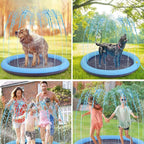 Pet Dog Water Spray Mat Pvc Inflatable Water Fountain Spray Mat Pet Bathing Mat Outdoor Water Play dog toy pomerian dog accessories