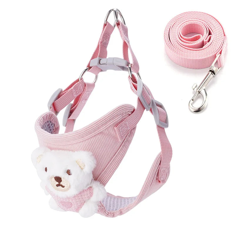 Pet Harness Vest Dogs Chest Strap Rope Reflective Dog Traction Rope Retractable for Small Dog Cat Traction Set Pet Accessories