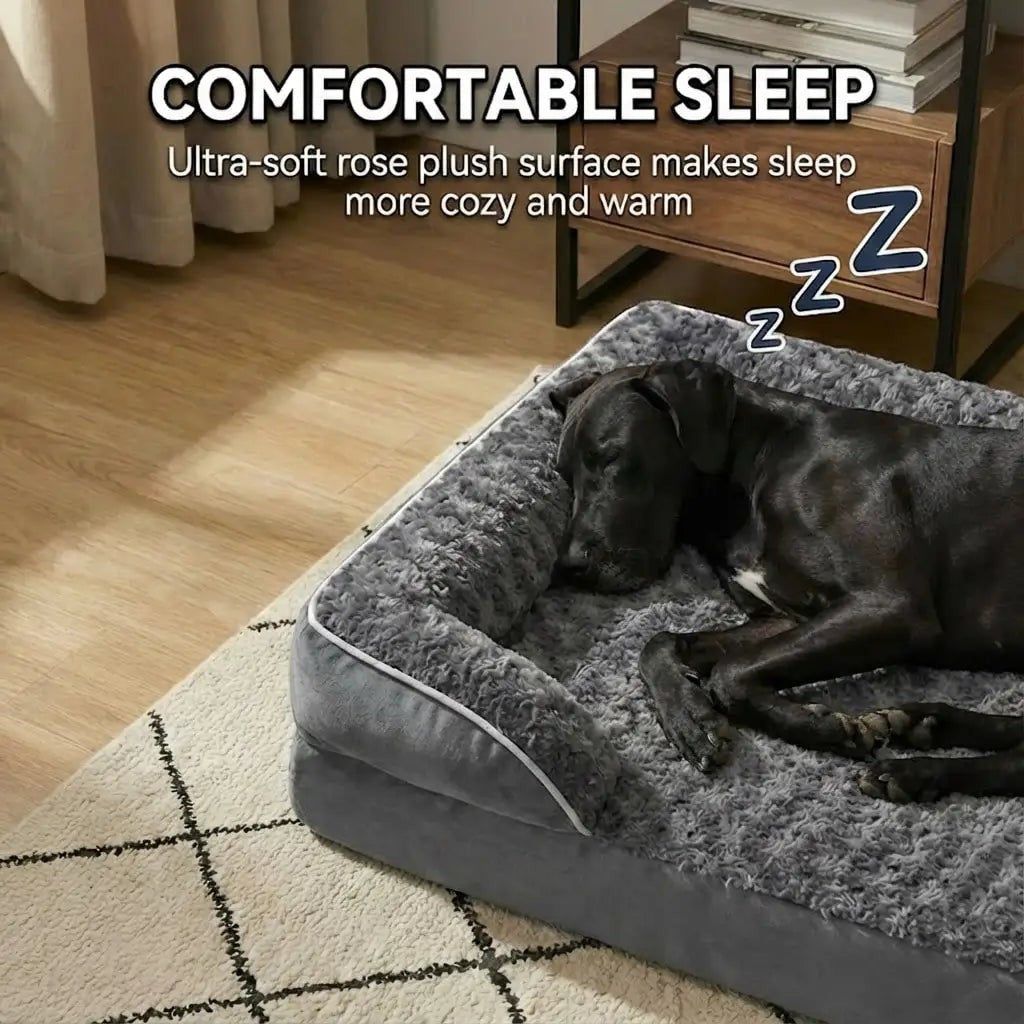 Memory Foam Dog Bed with Washable Cover