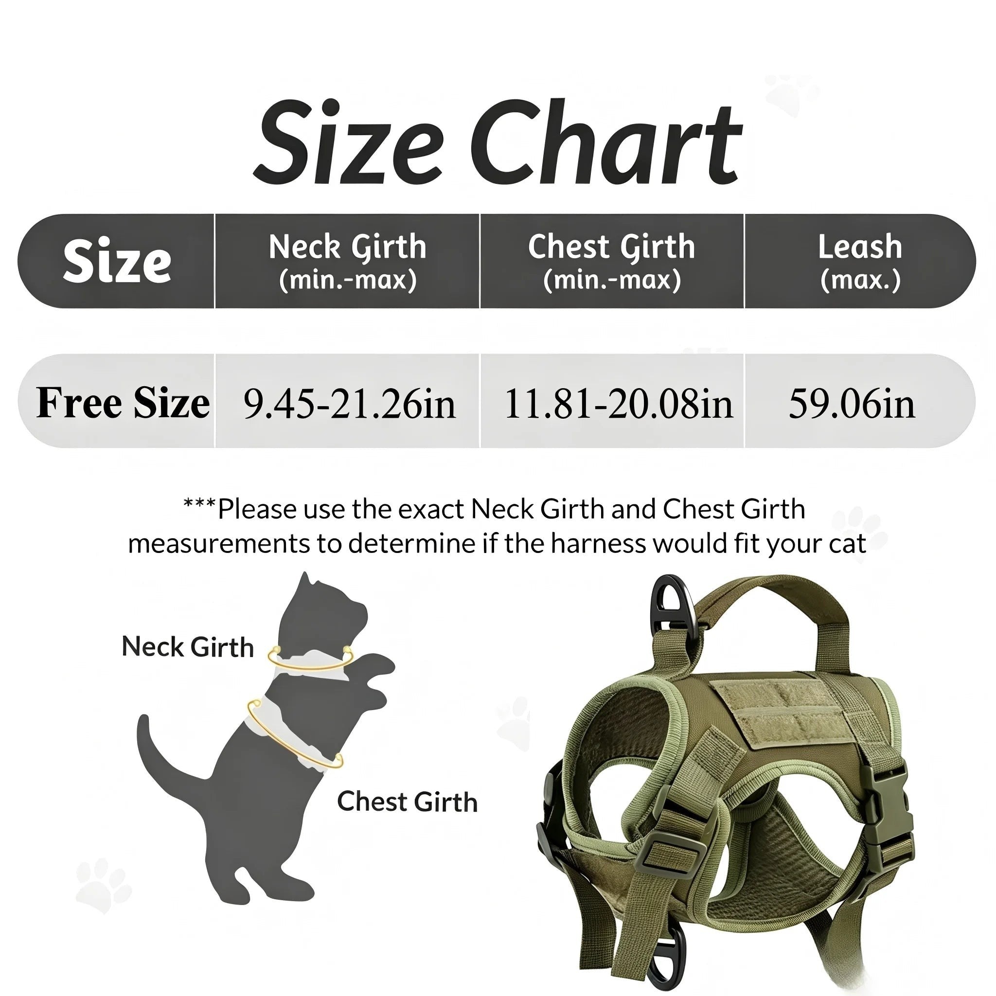 Tactical Cat Harness Vest and Leash Set Adjustable Escape Proof Soft Mesh with Handle Outdoor Walking Pet Training Supplies