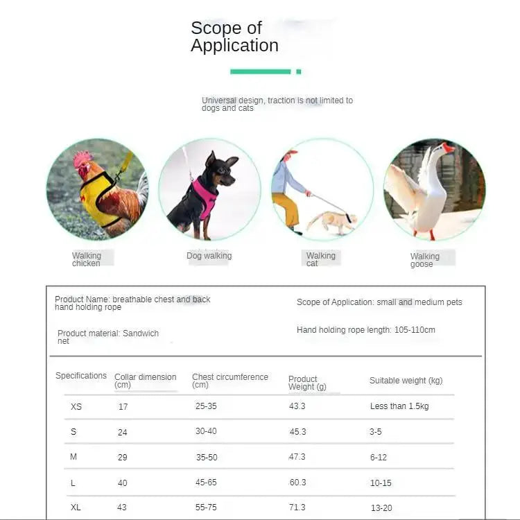 1 Pcs Fashion Chicken Duck Vest Hen Belt Pet Harness Matching Collars Bow Comfortable Leads Breathable Poultry Supply Wholesale
