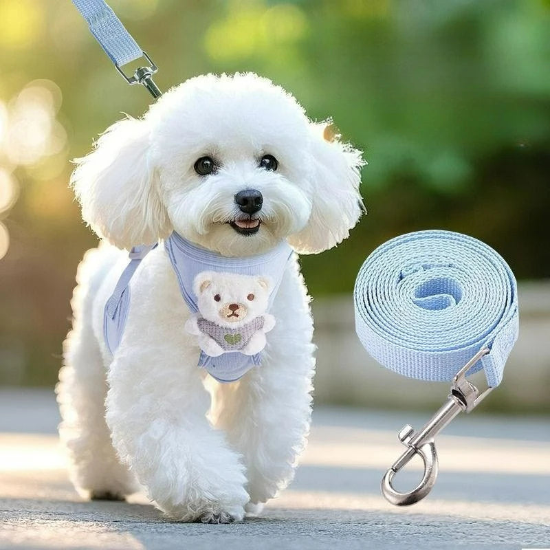 Pet Harness Vest Dogs Chest Strap Rope Reflective Dog Traction Rope Retractable for Small Dog Cat Traction Set Pet Accessories