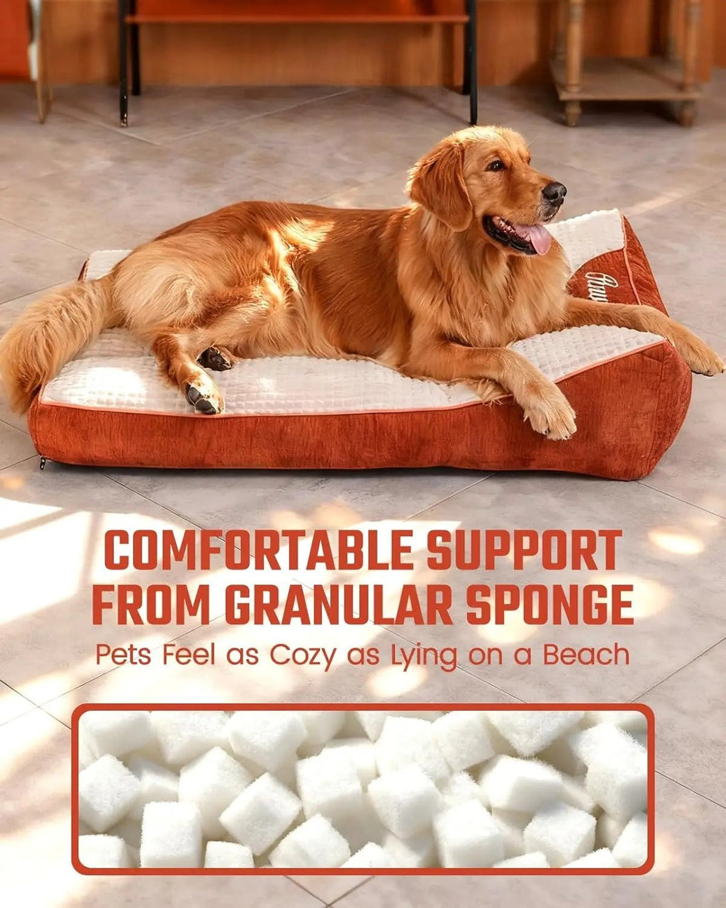 Orthopedic Crate Dog Bed with Washable Cover