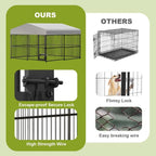 Outdoor Dog Kennel 10X10x6 FT Large & Medium Dogs Crate Enclosure with Waterproof UV-Resistant Cover Secure Lock Easy Assembly