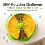 Interactive Dog Slow Feeder Bowl Pet Puzzle Toy Anti-Choking Food Dispenser Stop Bloat IQ Training Foraging Game for Small Large Dogs