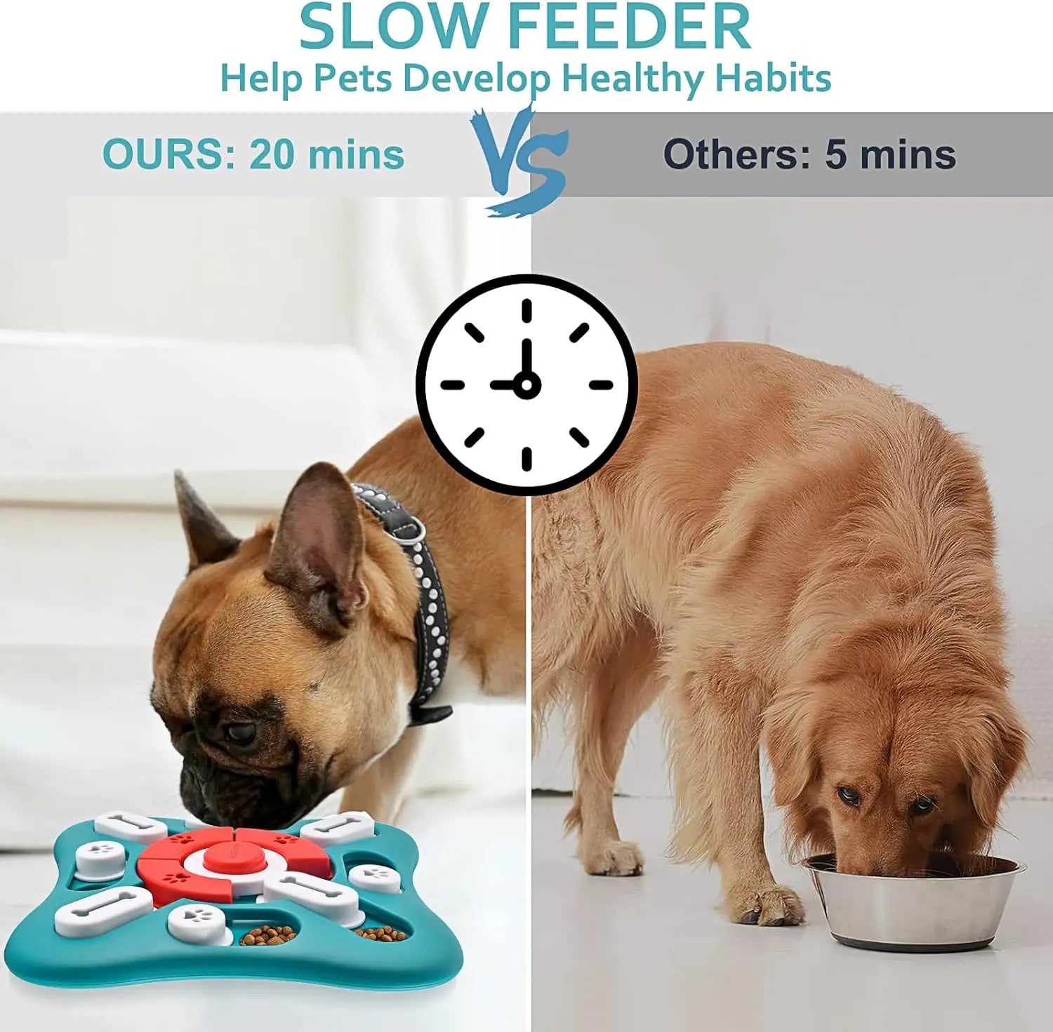 Dog Puzzle Toys, Treat Dispensing Dog Enrichment Toys for IQ Training and Brain Stimulation, Interactive Mentally Stimulating To