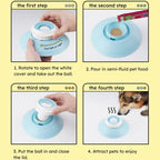Dog Lick Ball Toy Slow Feeder for Dog Cat Liquid Food Calming Enrichment Toy for Bathing Grooming Anxiety Relief Lick Mat