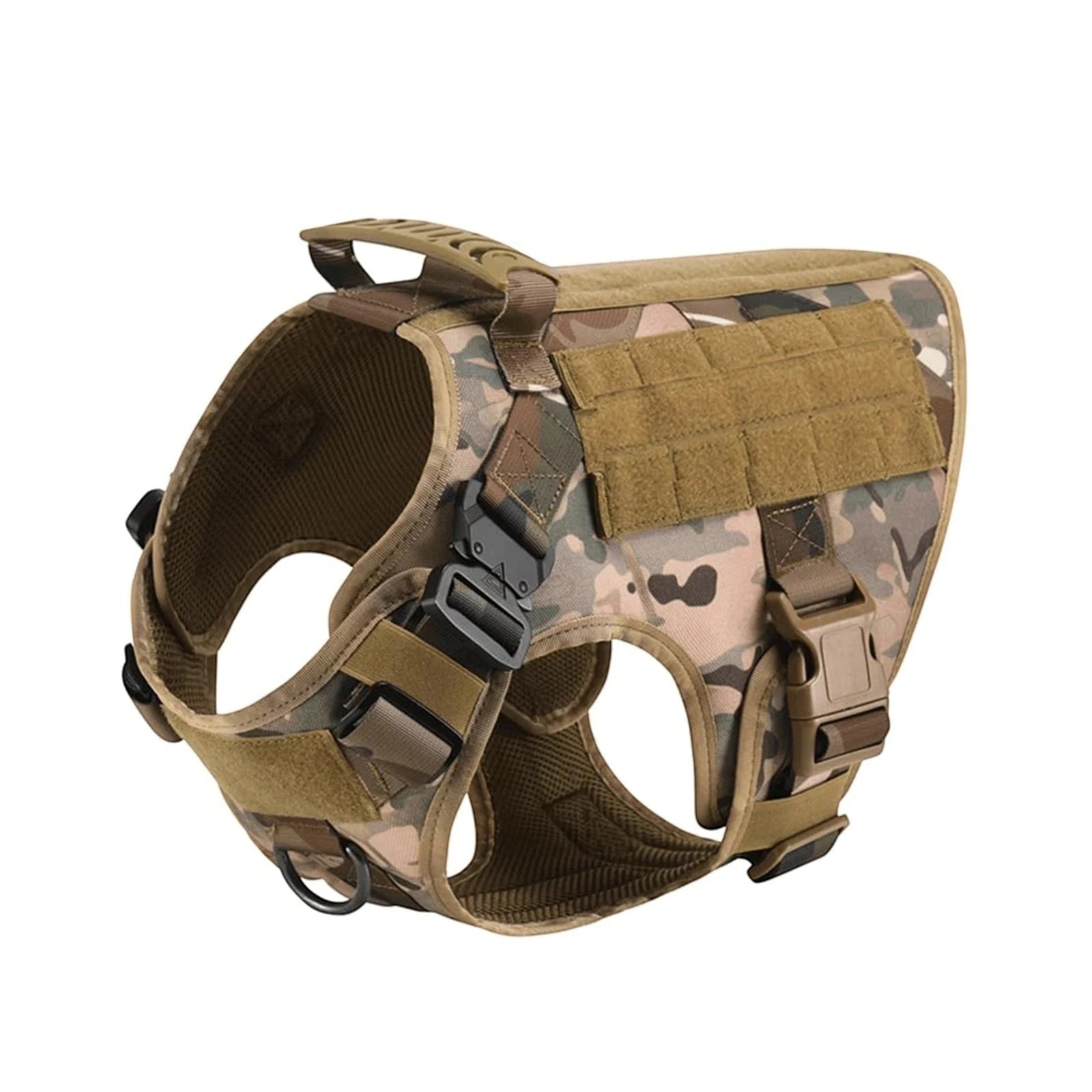 Mincy Pets Tactical Dog Harness with MOLLE Pouches & Leash product photo.