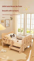 Solid Wood Elevated Dog Bed All Season Pet House for Small Medium Large Dogs Cats Raised Puppy Sleeping Pet Supplies Dog Bed