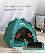 Foldable Pet Tent with Cooling Mat