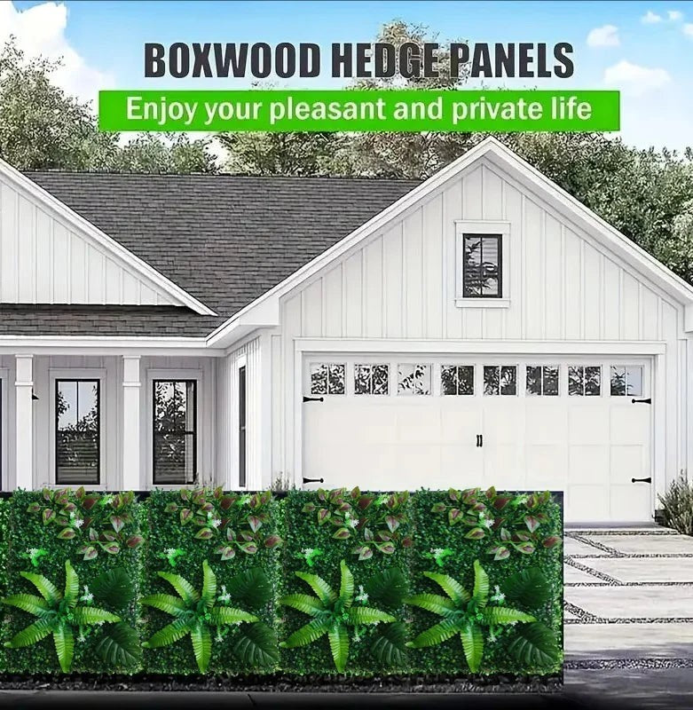 1pc Artificial Green Plant Wall Panels Simulation Plant Background Wall Decoration 3D Bionic Plant Outdoor Lawn, Fake Grass