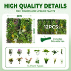 Artificial Grass Wall Roll, Boxwood Hedge Wall Panels UV-Anti Grass Backdrop Wall Decor, Greenery Privacy Hedge Screen for Indoor Outdoor Patio Balcony, Party Garden Fence