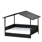 Rattan Outdoor Dog Bed with Canopy