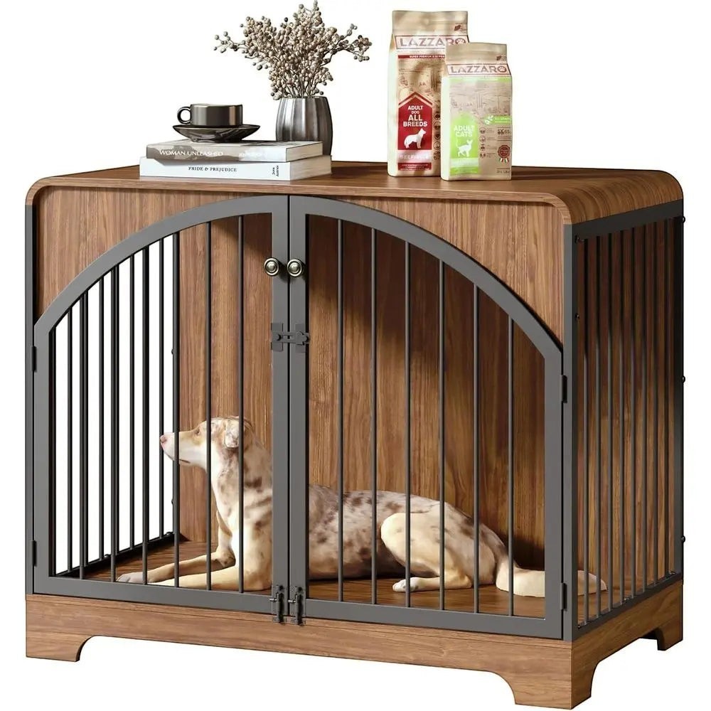Mincy Pets Retro Kennel End Table product photo.