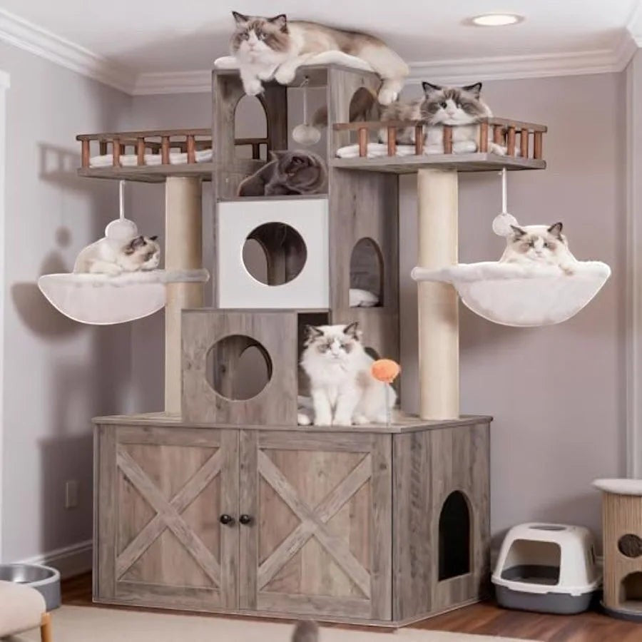 Hideaway Tower & Litter Cabinet