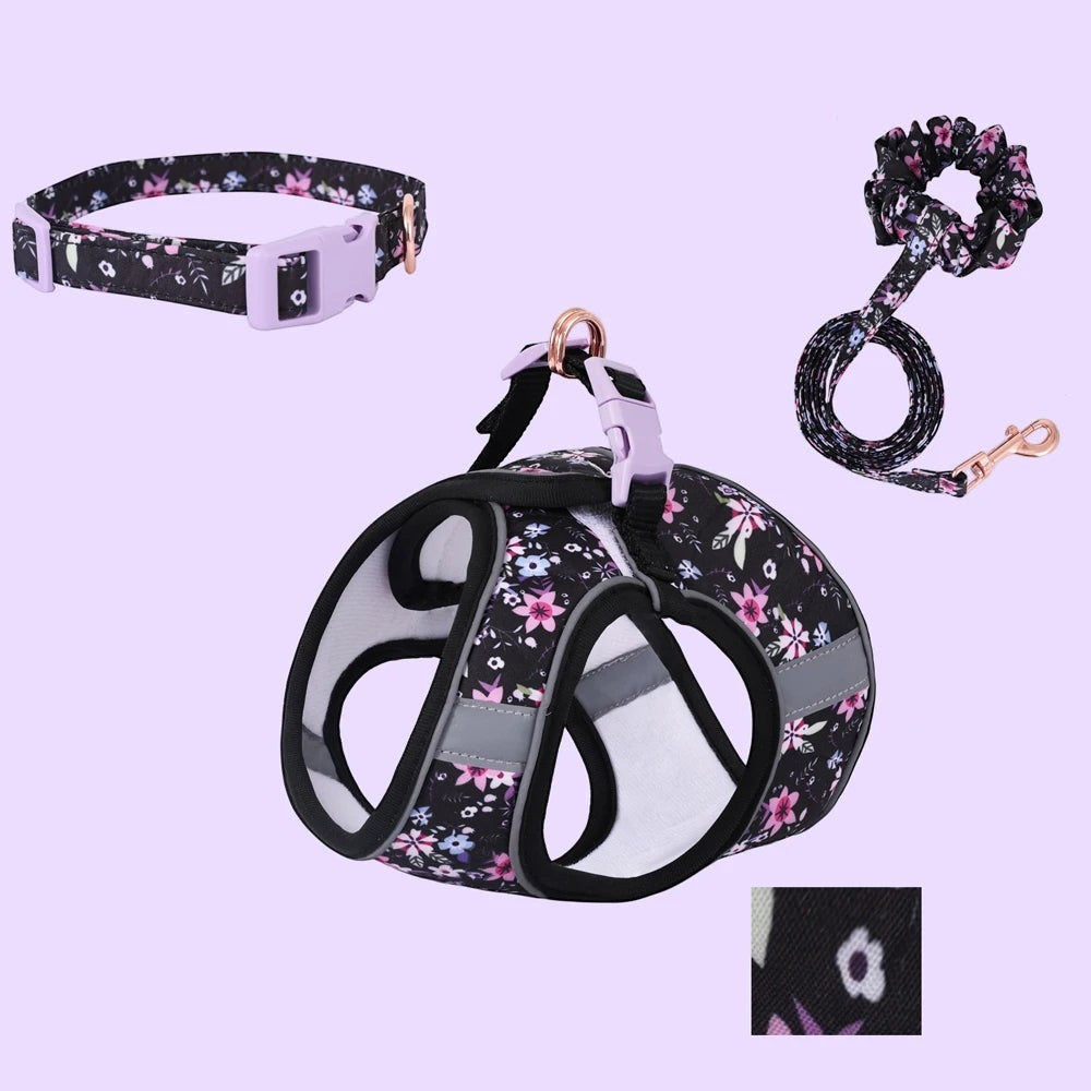 Mincy Pets Soft Adjustable Dog & Cat Vest Harness Set product photo.