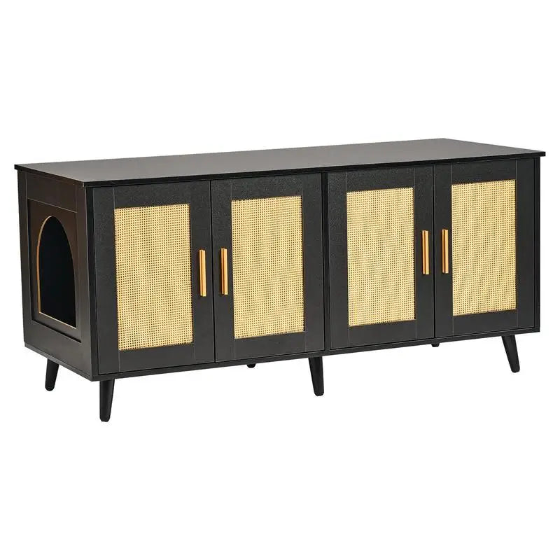 Cane-Look Litter Cabinet