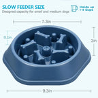 Slow Feeder Dog Bowl Anti-Chocking, Interactive Pet Puzzle Bowls for Small Medium Dogs, Bloat Stop Non-Slide Food Dish