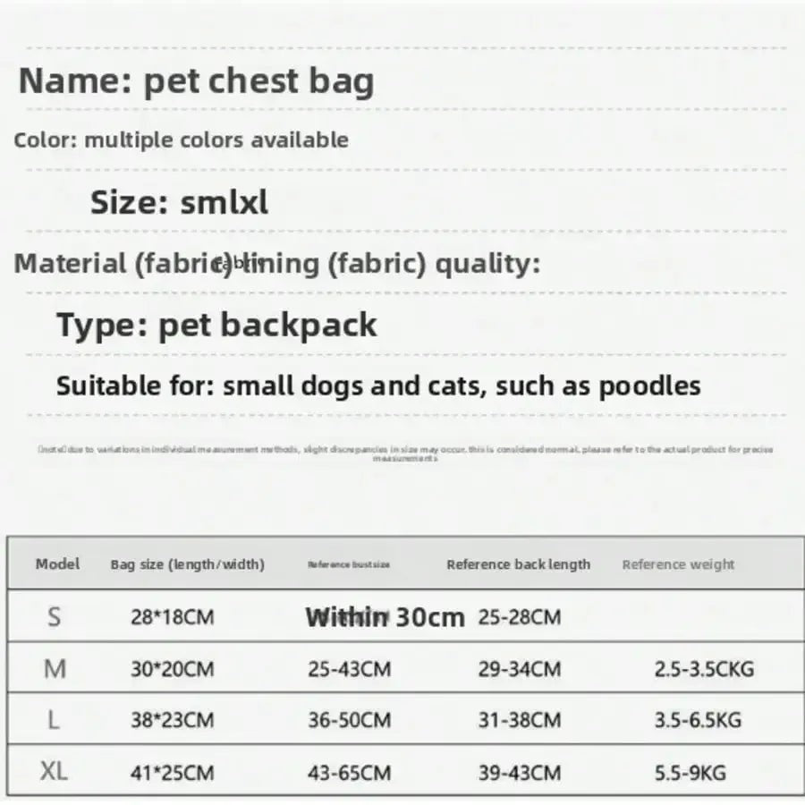 Breathable Mesh Pet Dog Carrier Backpack, Hands-Free Adjustable Front Chest Carrier With Quick Access, Lightweight & Comfortable Legs-Out Puppy Sling For Small Medium Dogs Cats, Perfect For Walking Hiking Travel