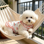 1PC Fashion Cute Cherry Ruffle Pet Dress for Small Dogs, Comfortable Anti-Static Dog Skirt Summer Clothes