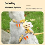 Cute Bee Cat Harness Leash Set I Shape Escape Proof Adjustable Chest Strap Lightweight Breathable Outdoor Walking Rope For Cat
