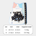 Stylish Polka Dot Pet Bow Harness & Leash Set Cute Puppy Kitten Small Dog Cat Vest Secure Adjustable Walking Cute Bow Collar