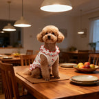 1PC Fashion Cute Cherry Ruffle Pet Dress for Small Dogs, Comfortable Anti-Static Dog Skirt Summer Clothes