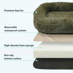 Human-Sized Washable Dog Bed with Blanket